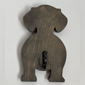 Wooden Dog Wall Hook